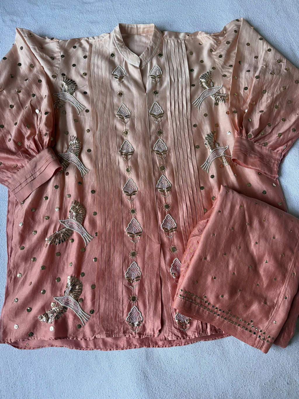 Pure Chanderi Silk Cord Set