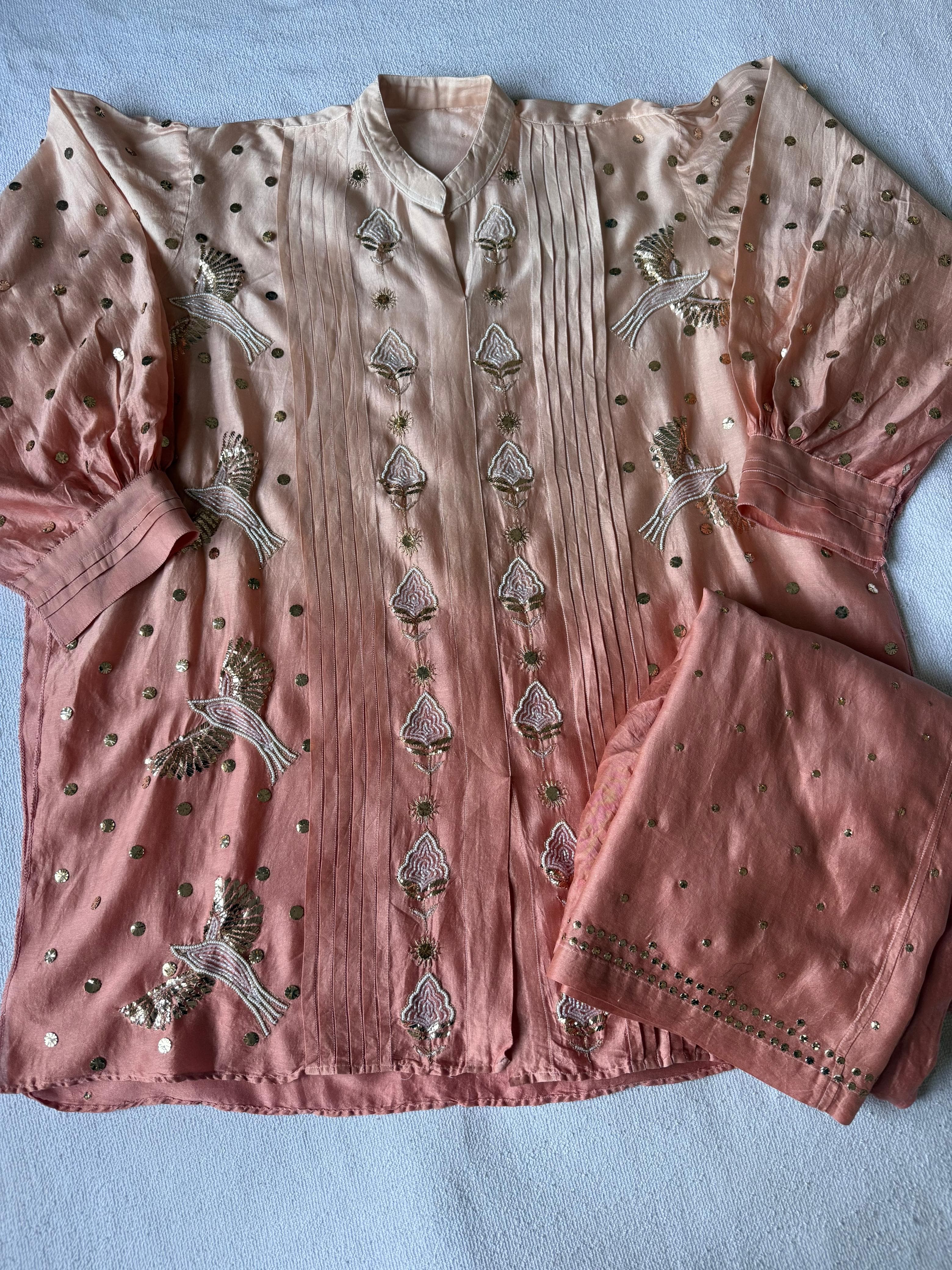 Pure Chanderi Silk Cord Set